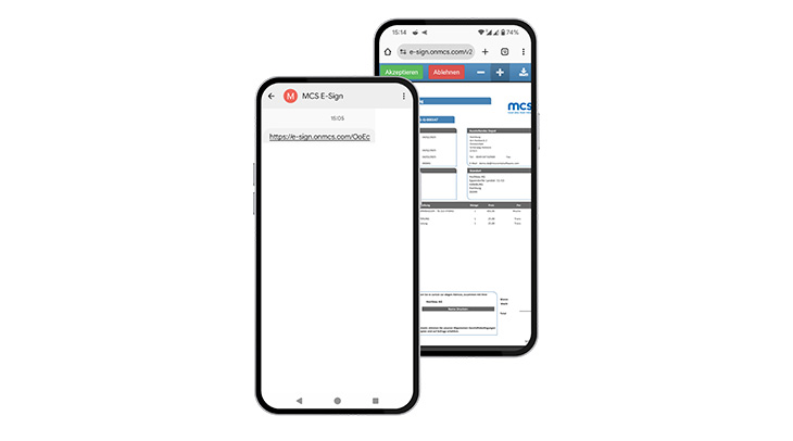 MCS Rental Software ermöglicht elektronische Unterschriften via SMS